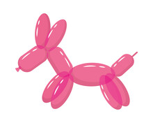 Pink Dog Balloon