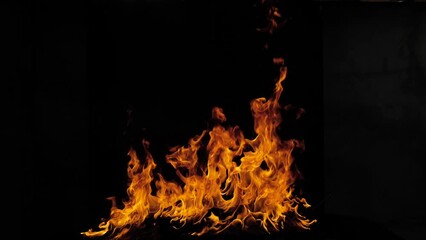 fire. abstract background of fire and flames. burning big flame. slow motion.