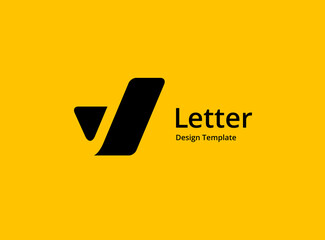 Wall Mural - Letter V with check mark logo icon design template elements