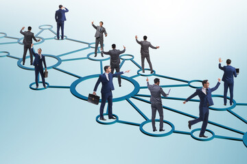 Canvas Print - Concept of networking in the business