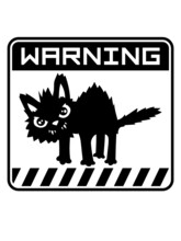 Gefährliche Katze Warnung 