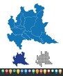 Set maps of Lombardia region