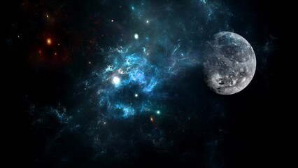Wall Mural - black hole, planets and galaxy, science fiction wallpaper. beauty of deep space. billions of galaxy 