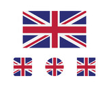 Fototapeta  - UK flag SVG icon Set. UK flag icon. The United Kingdom Flag Icons. British flags.