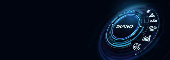 brand development marketing strategy concept. business, technology, internet and networking concept.