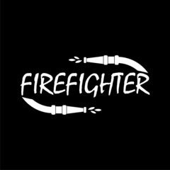 Canvas Print - Firefighter icon isolated on dark background