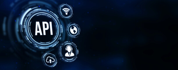Internet, business, Technology and network concept. Application Programming Interface. Software development tool. 3d illustration.