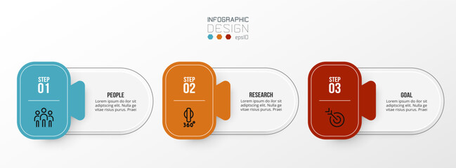Infographic template business concept with option.
