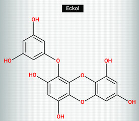 Wall Mural - Eckol is a phlorotannin isolated from brown algae in the family Lessoniaceae