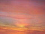 Fototapeta Zachód słońca - beautiful pink sunset at sea  water reflection sun light on  gold yellow  clouds sky  nature background