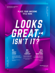 Wall Mural - modern abstract cover design template vibrant color shapes composition for flyer, banner, brochure a