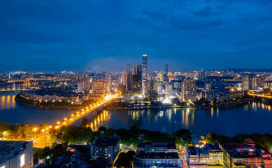 Wall Mural - Night view of Liuzhou City, Guangxi, China