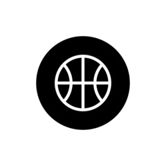 Poster - Basketball ball icon in black round