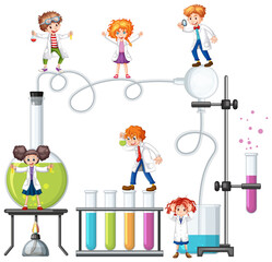 Poster - Scientist doing science experiment in the lab