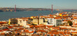 Blick über Lissabon zum Hafen