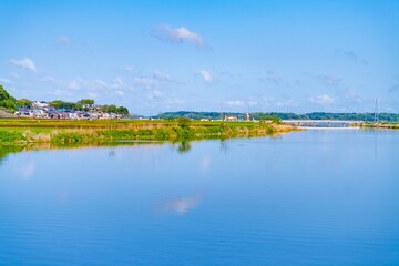 Wall Mural - landscape with lake