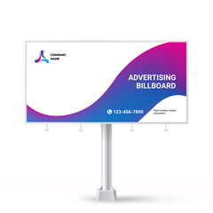 Wall Mural - billboard design, creative background for outdoor advertising, exhibition stand for placing photos a