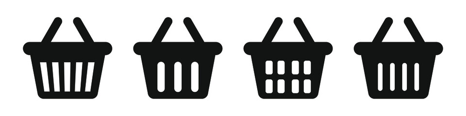 Shopping basket icon - vector illustration