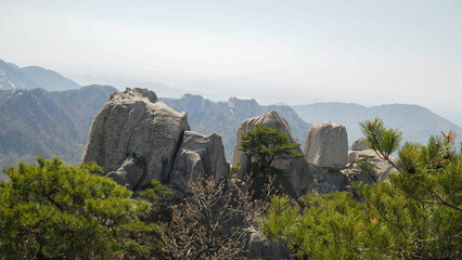 Canvas Print - Obong, the Traces of the Age of Granite Rock Mountain