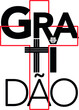 Word Gratitude in black color with an outline of an intertwined cross in red color