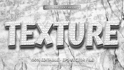 Wall Mural - Texture editable text effect with natural stone background