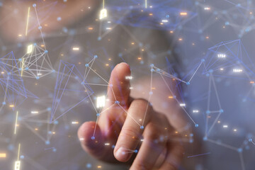 Wall Mural - internet connection in outer space