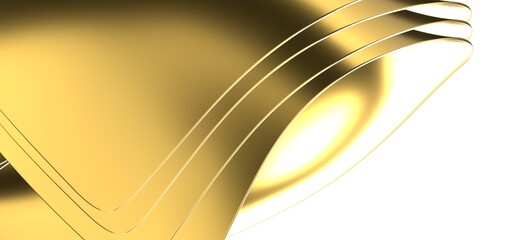 gold cloth background texture. 3D illustration.