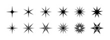 Black Stars Icon Set. Different Modern Simple Stars Set. Star Icon Collection. Rating Star Icon. Vector Graphic EPS 10
