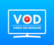 © DG-Studio - VOD - Video On Demand , Video monetization. Vector stock illustration.