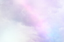 Abstract Pastel Multicolor Clouds And Sky