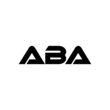 ABA letter logo design with white background in illustrator, vector logo modern alphabet font overlap style. calligraphy designs for logo, Poster, Invitation, etc.