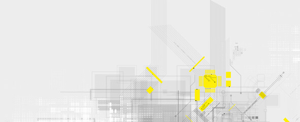 Abstract circuit board futuristic technology processing background