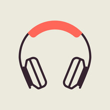 Over-ear Headphones Vector Flat Icon