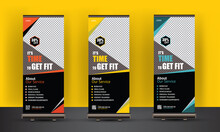 Gym-and-fitness-roll-up-banner-template