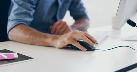 Poster - Making the right adjustments. Man working on a computer in a modern office. Closeup of businessman typing on computer keyboard in his office