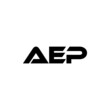 AEP letter logo design with white background in illustrator, vector logo modern alphabet font overlap style. calligraphy designs for logo, Poster, Invitation, etc.