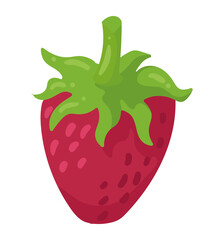 Sticker - fresh strawberry fruit