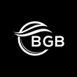 BGB letter logo design on black background. BGB  creative initials letter logo concept. BGB letter design.
