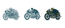 Vintage Illustration Motorcycle