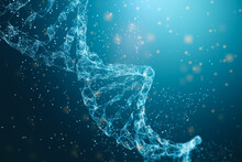 Creative Polygonal DNA Background. Medicine And Biology Concept. 3D Rendering.