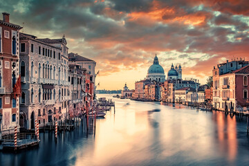 Canvas Print - The city of Venice in the morning, Italy