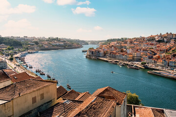 Canvas Print - The city of Porto in the daytime, Portugal