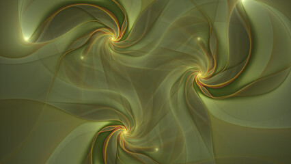 Wall Mural - 3d effect - abstract polygonal geometric fractal pattern