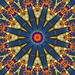 Wall Mural - 3d effect - abstract polygonal geometric fractal pattern