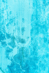 Sticker - Background, texture of stained painted concrete dirty wall in blue, turquoise color. Photo after renovation, concept.