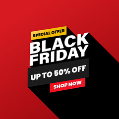 Wall Mural - Black Friday sale banner template design