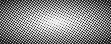 Black And White Retro Comic Pop Art Background With Halftone Dots Design, Vector Illustration Template
