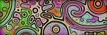 Multicolor Vector Banner, Psychedelic Background	