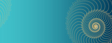 Transformation And Growth In A Spiral Nautilus Design For Coaching, Counseling, Psychology On A X Blue Green Gradient Background With Copy Space. 