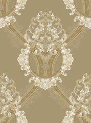 Poster - Illustration of an ornate seamless pattern for square stitch